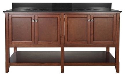Foremost AUV6022 Auguste 60" Vanity Cabinet Only, Chestnut