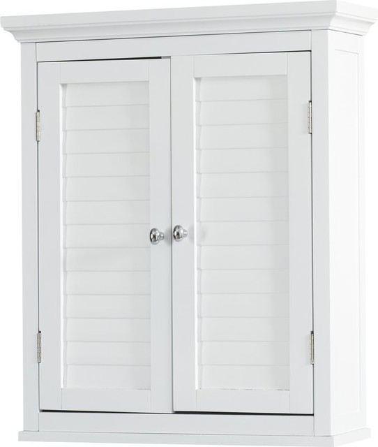 Double Door With Adjustable Interior Shelf Wall Mounted Cabinet