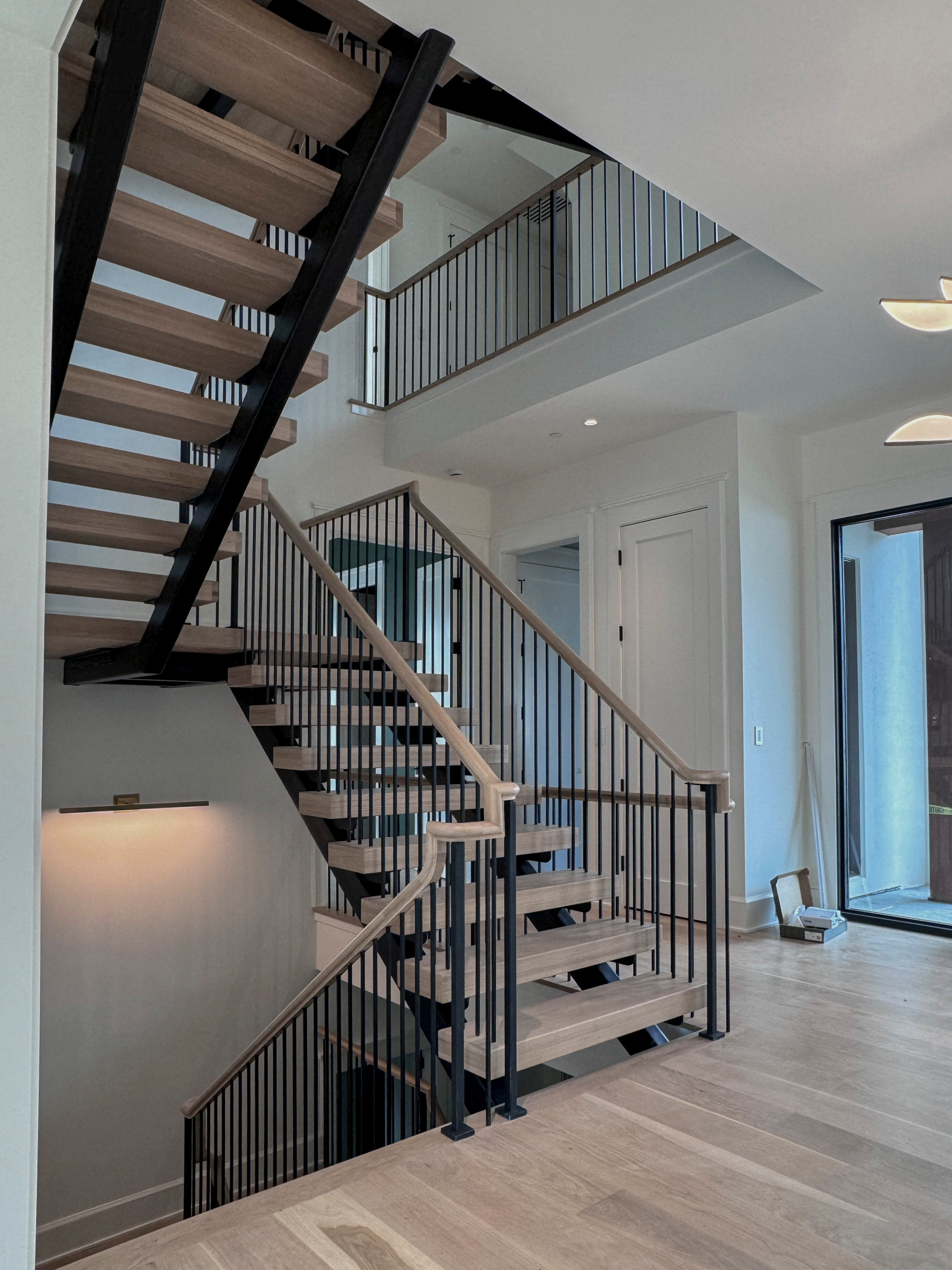 122_Modern Steel & Wood Floating Staircase, Arlington VA 22207