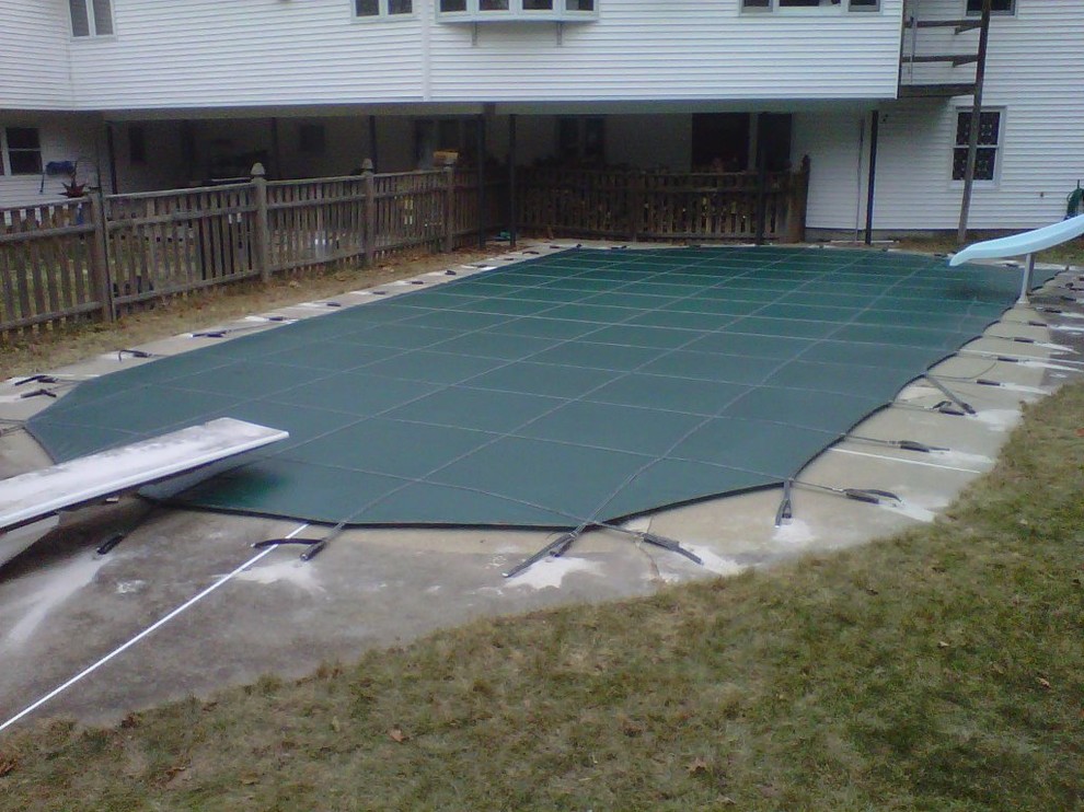Inspiration for a modern pool remodel in Boston