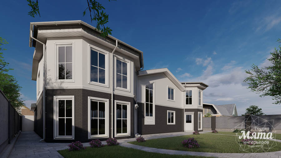 Дизайн проект фасада дома 200 м2