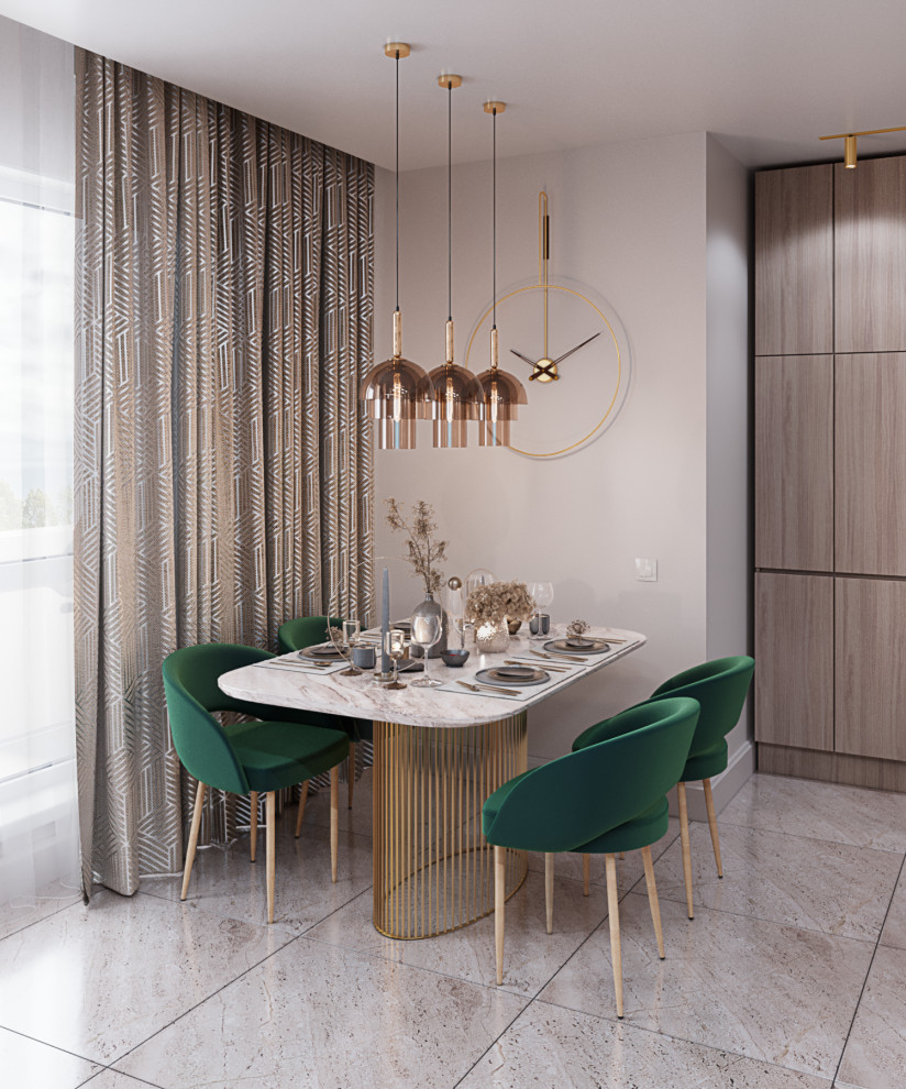 Кухня гостиная с островом