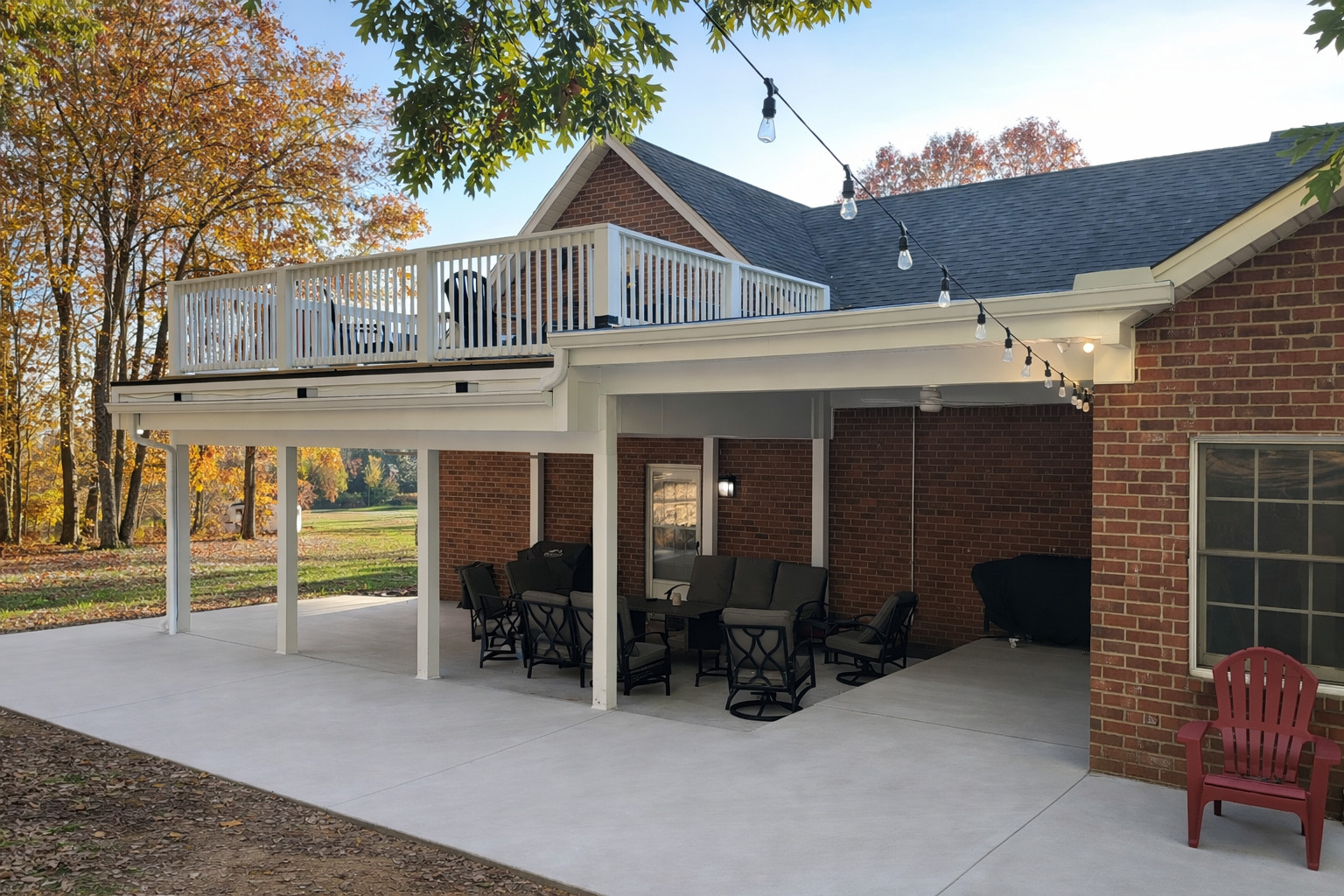 Outdoor Patio with Upper Deck