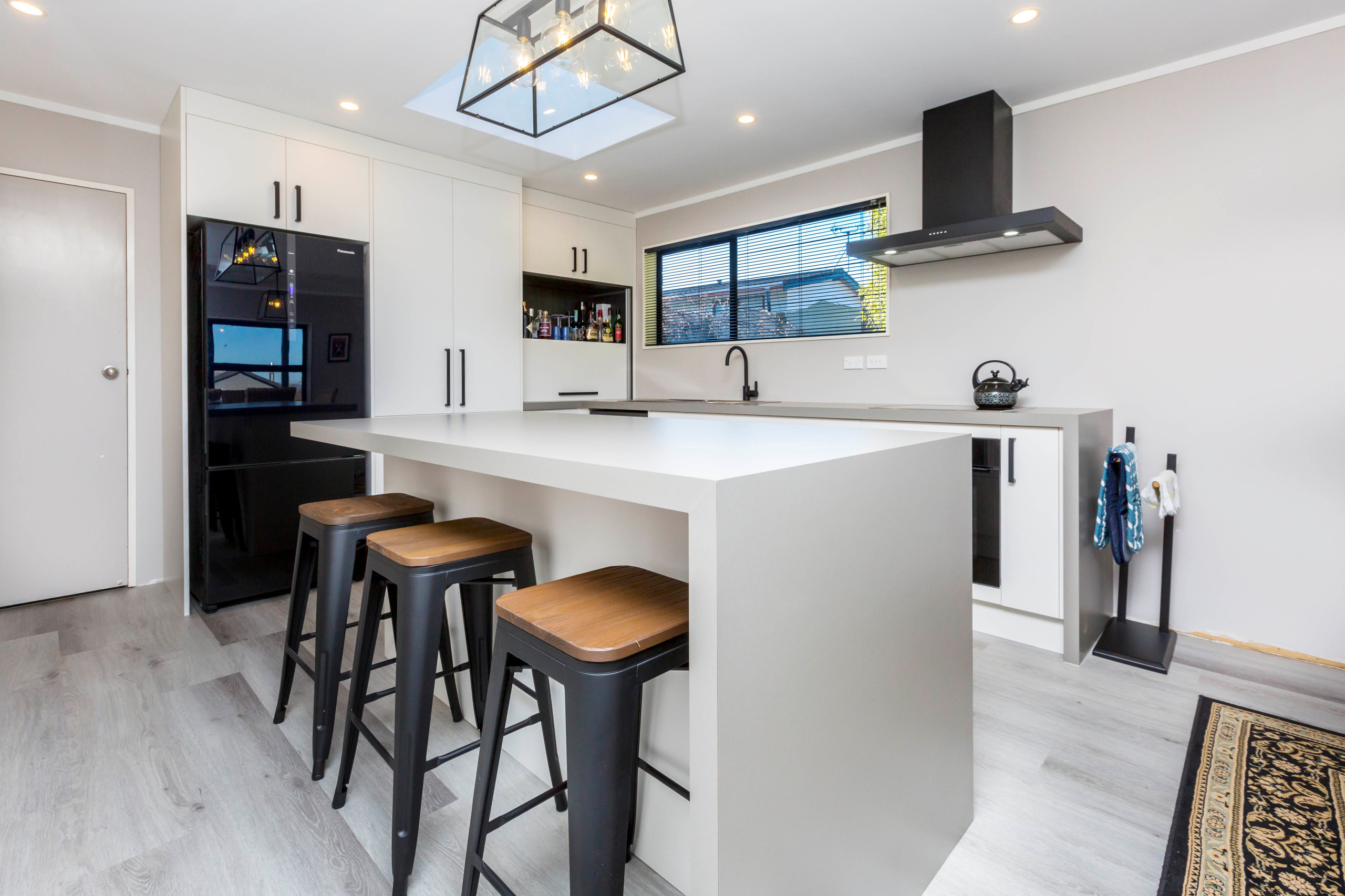 Black Accents & Waterfall Wrap