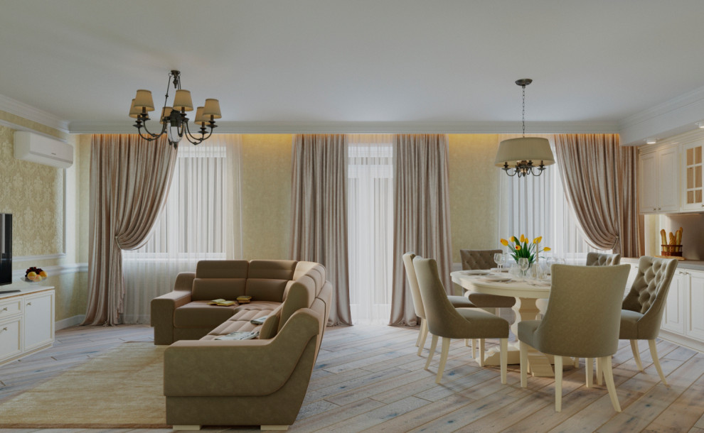 Дизайн Интерьера Кухни - Гостиной 68