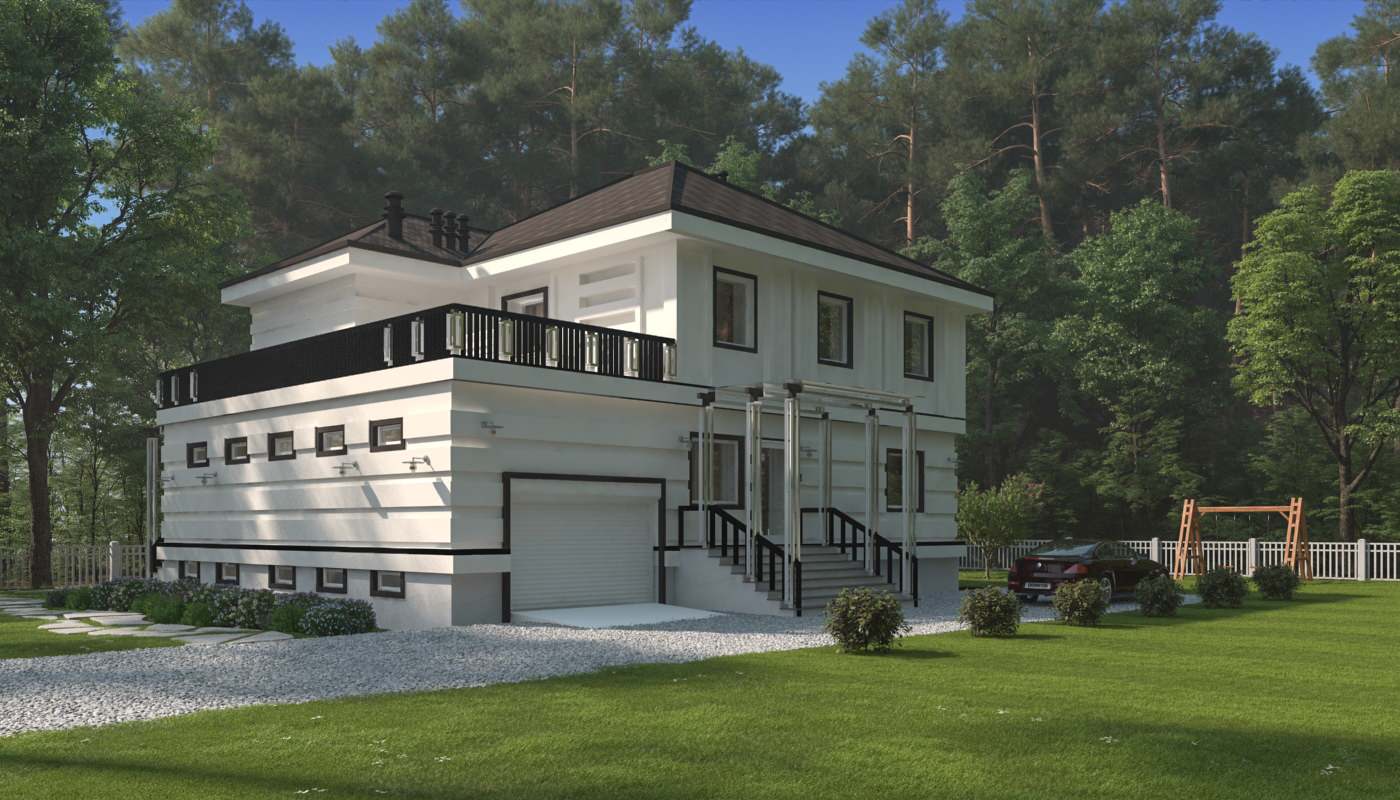 Проект дома в стиле АРТ-Дэко в Махачкале