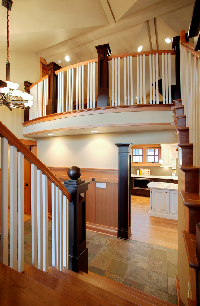 Stairs with Curved upper rail