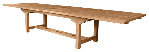 43"x98-127-157" Double Rectangular Extension Table Extra ...