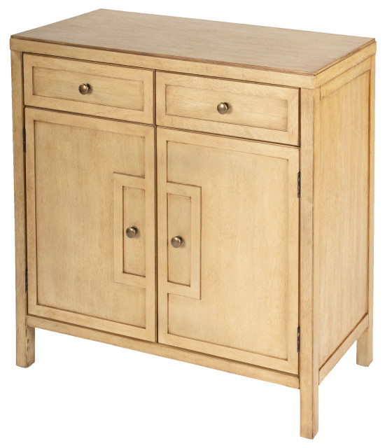 Offex Imperial Rectangular Natural Wood Console with 2 Drawers