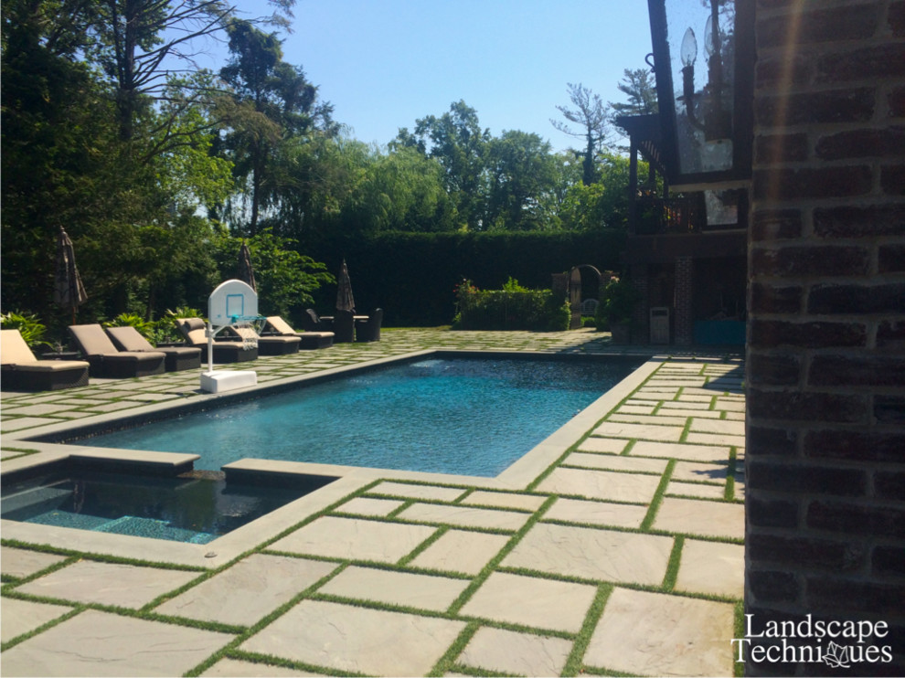 This is an example of a large traditional pool in New York.