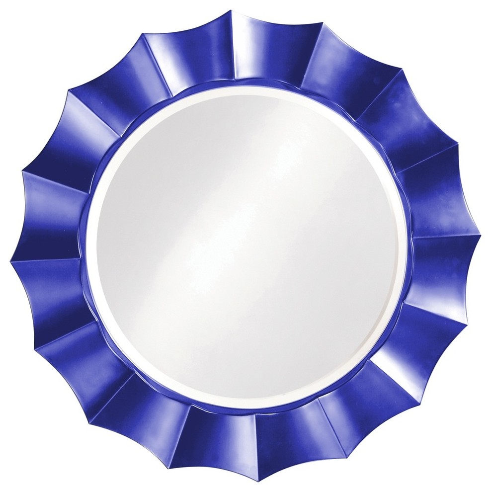Corona Royal Blue Round Mirror