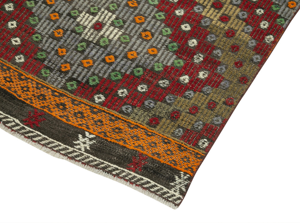 Rug N Carpet - Handwoven Turkish 2' 10'' x 12' 3'' Rustic Runner Kilim Rug