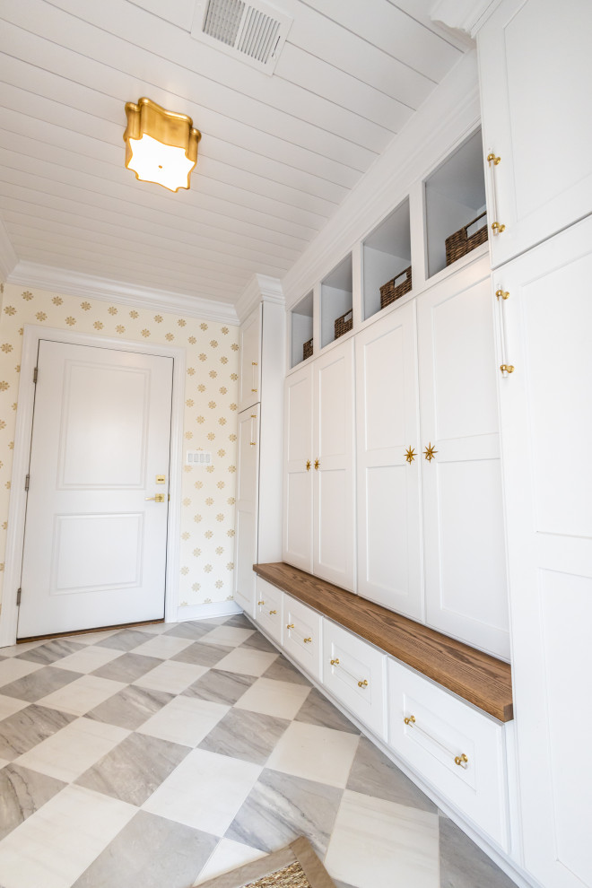 Home design - huge transitional home design idea in Baltimore