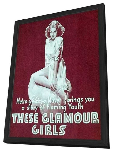 These Glamour Girls 11 x 17 Movie Poster - Style A - in Deluxe Wood Frame