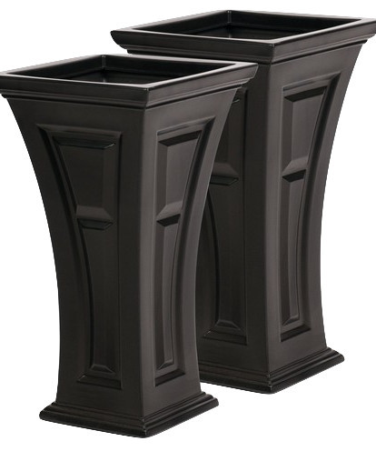 heritage garden plant pots black