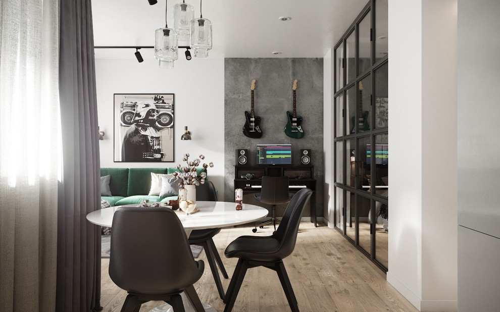 Открытое светлое пространство – это очень выигрышное решение, квартира кажется с