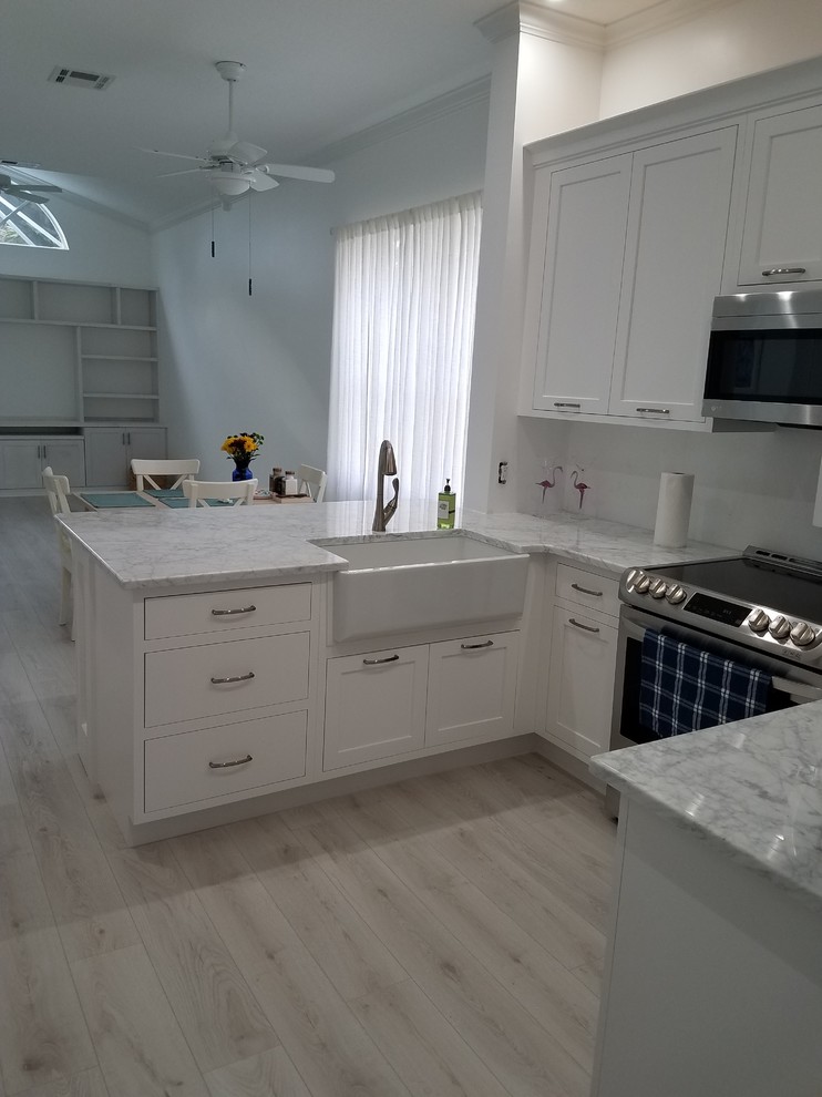 Inspiration for a transitional kitchen remodel in Miami