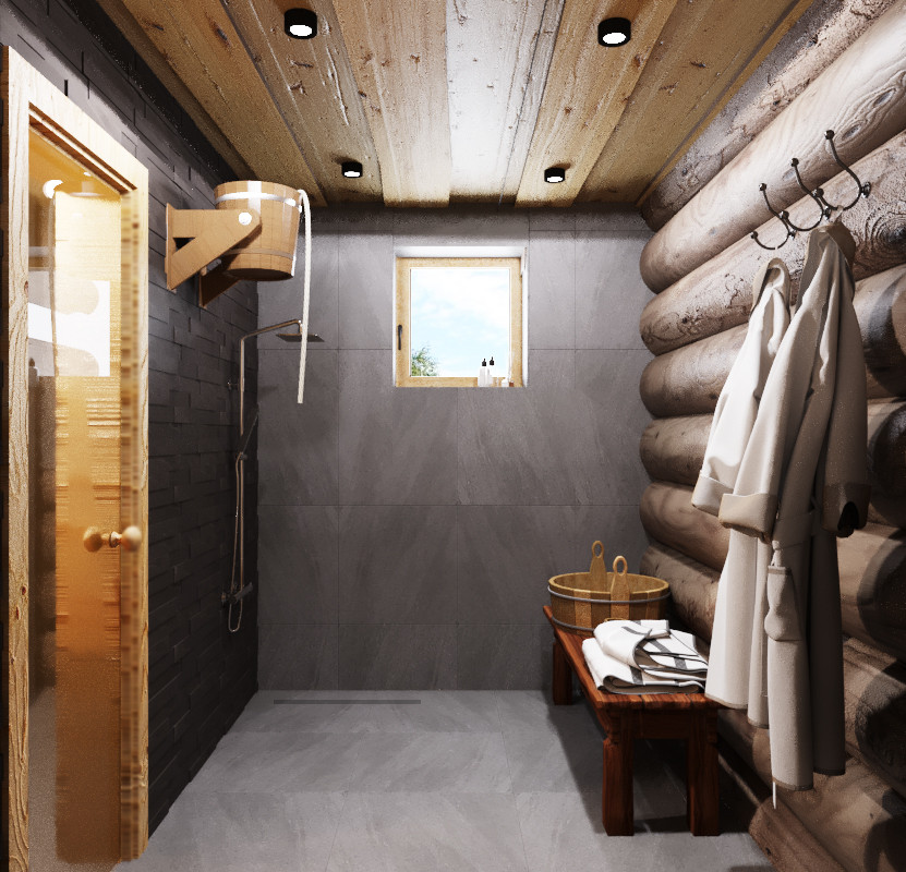 Интерьер бани в Бийске