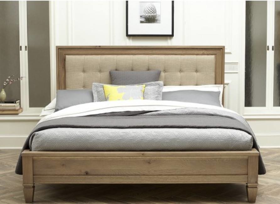 Example of a mid-sized transitional master dark wood floor bedroom design with white walls