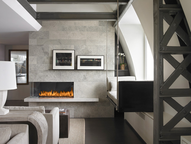 Central Park West Penthouse, Manhattan contemporary-living-room