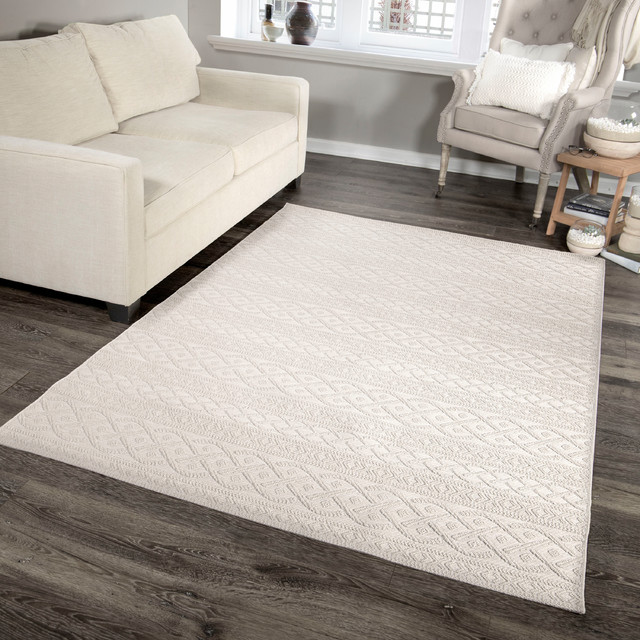 orian indoor outdoor jersey home organic cable area rug ivory 7 7 x10 10