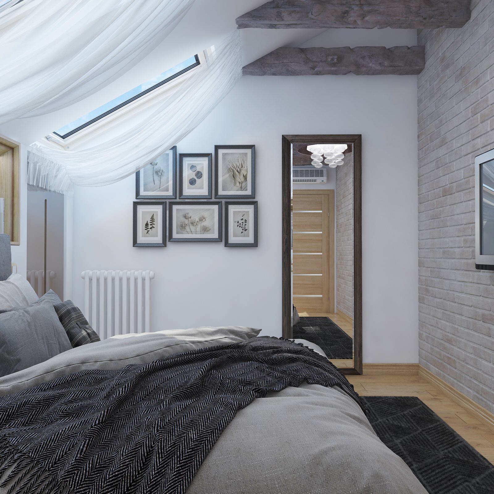 Проект двухуровневой квартиры  в стиле Лофт (135 кв м)