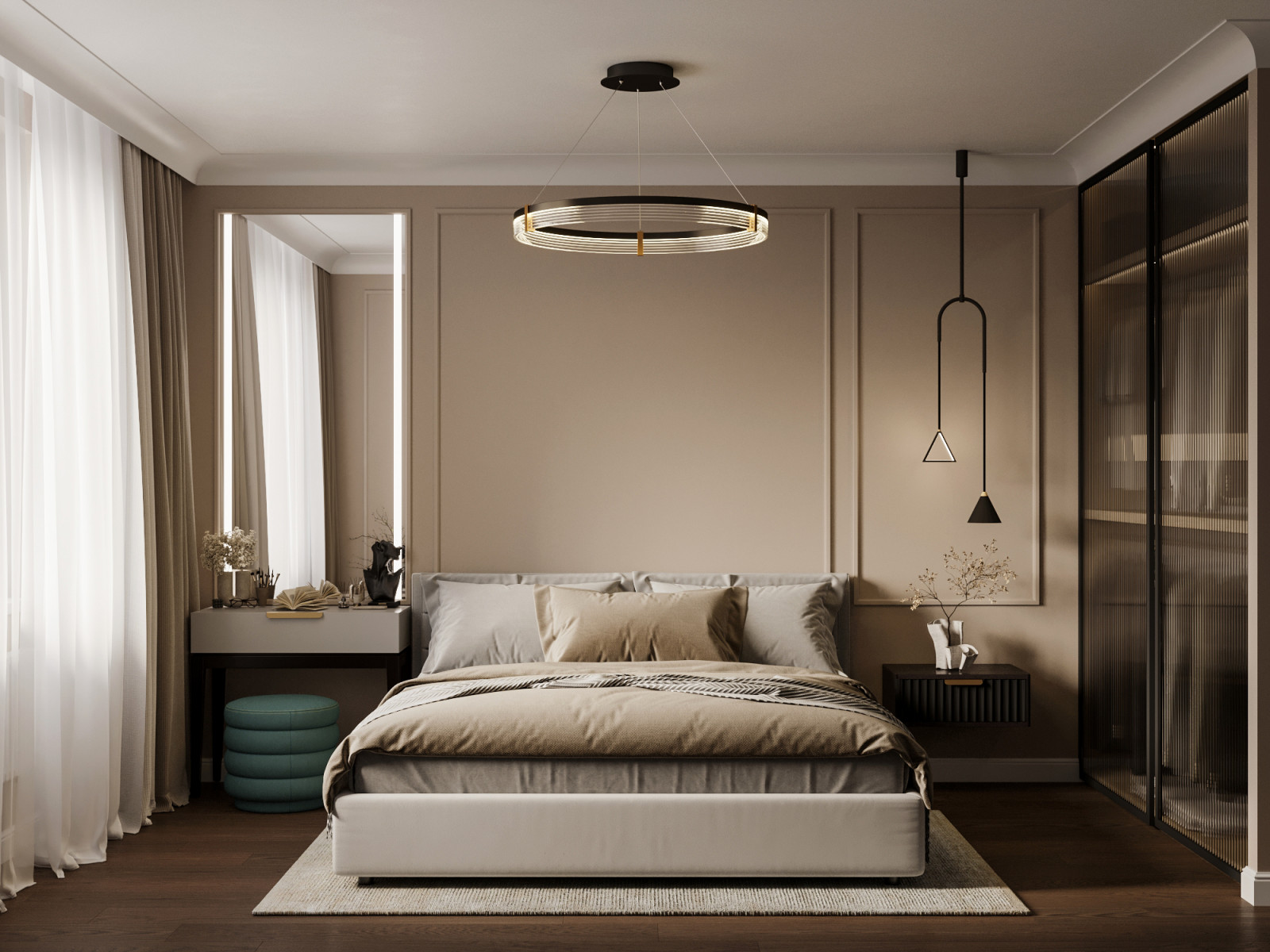 Дизайн проект 3-х комнатной квартиры "Зеленая роща"