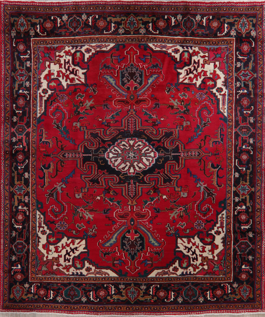 Consigned, Heriz Oriental Traditional Medallion HandKnotted Area Rug