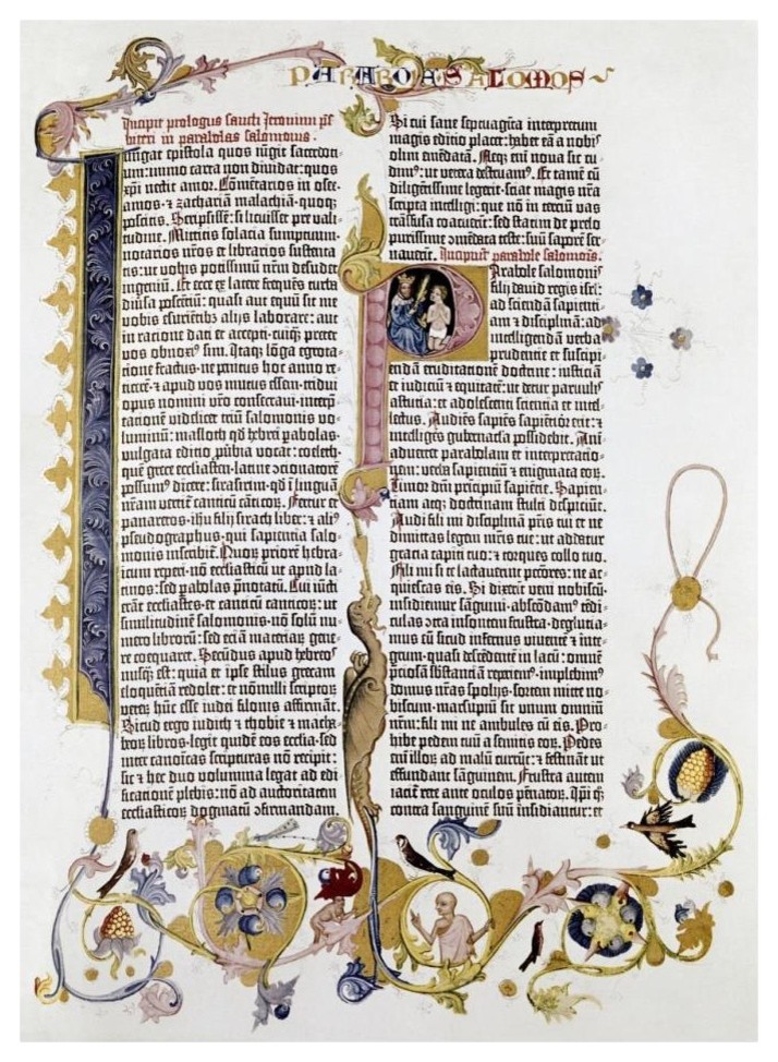 "Gutenberg Bible" Digital Paper Print by Johann Gutenberg, 18"x24", 24"x32" Contemporary