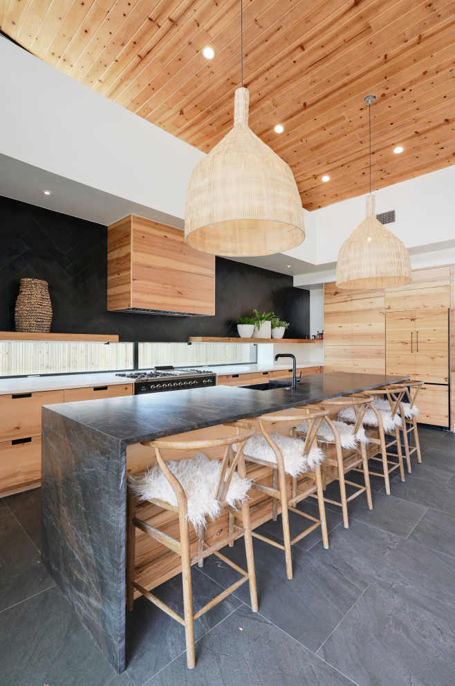 Design ideas for a contemporary kitchen in Austin.