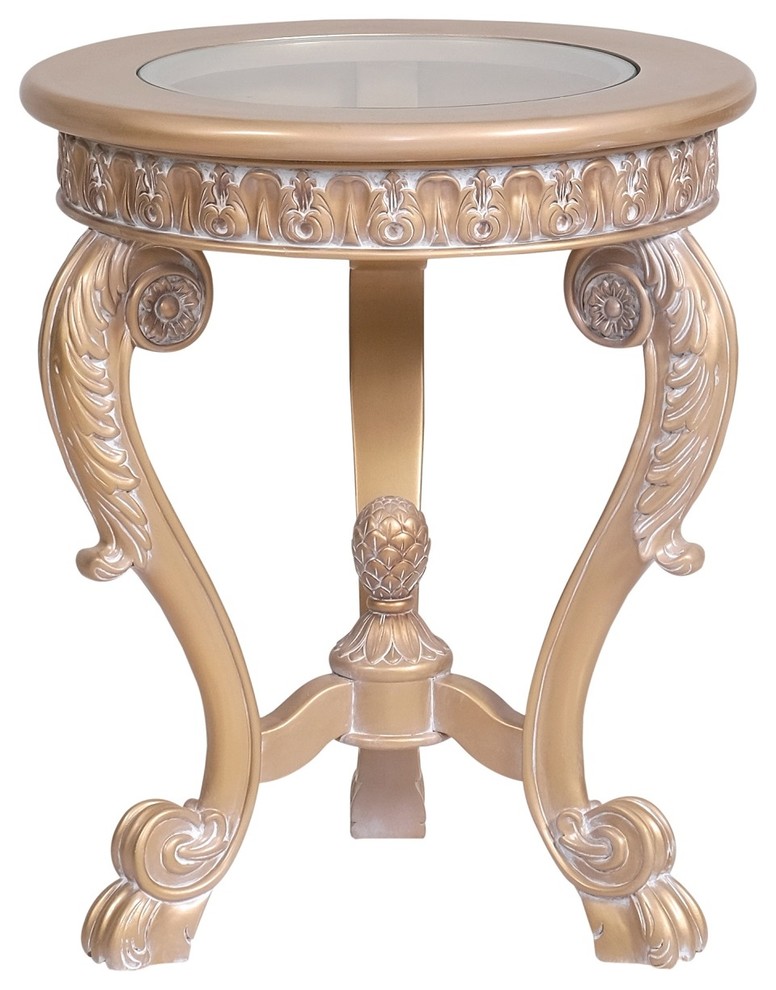 Valentina Luxury Victorian Round Side Table Victorian Side Tables