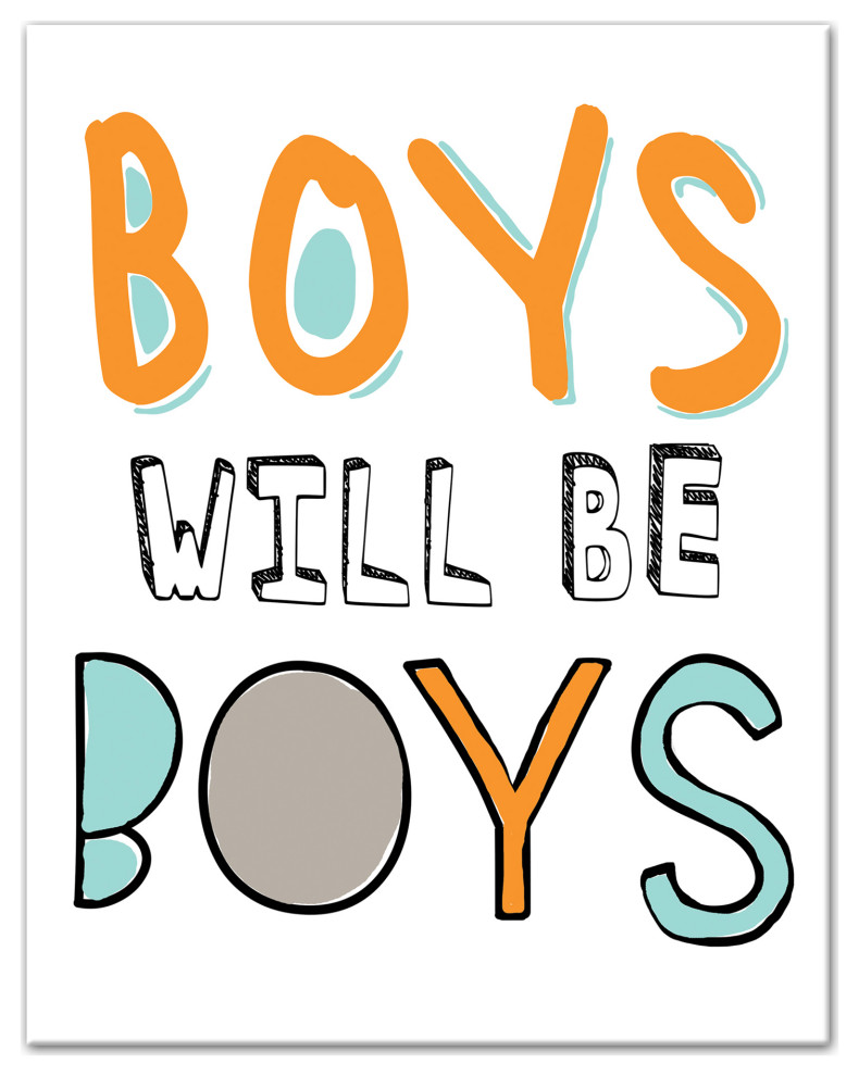 Boys Will Be Boys 11x14 Canvas Wall Art