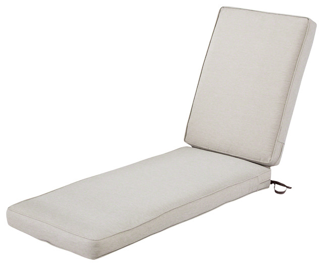 Patio Chaise Lounge Cushion, Heather Gray, 72"x21"x3"