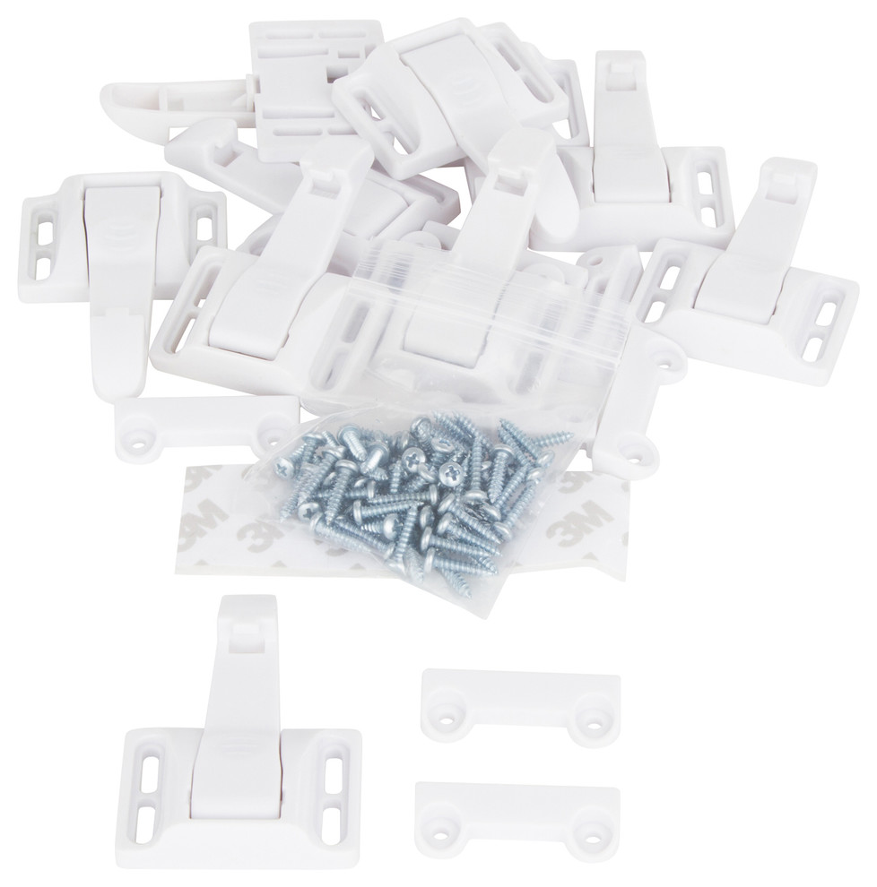 Spring Loaded Safety Latch, Set of 10 Contemporary Baby
