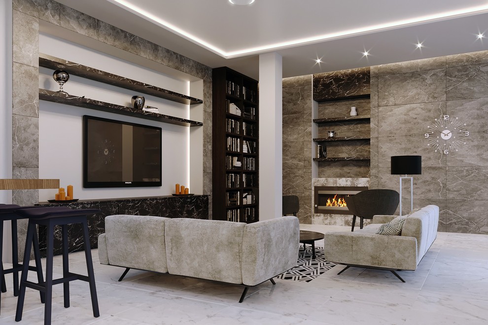 Визуализация первого этажа загородного дома