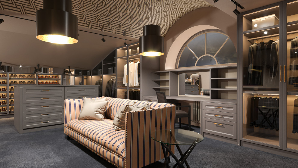 Гардеробная на мансарде