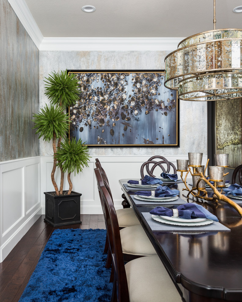 Inspiration for a transitional dining room remodel in Houston