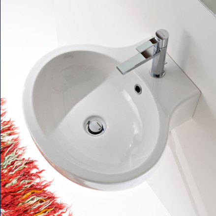 Beautiful Oval Wall Mounted or Vessel Ceramic Bathroom Sink