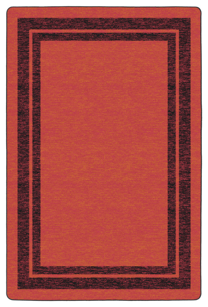 Double Border Red Rug, 7'6x12'