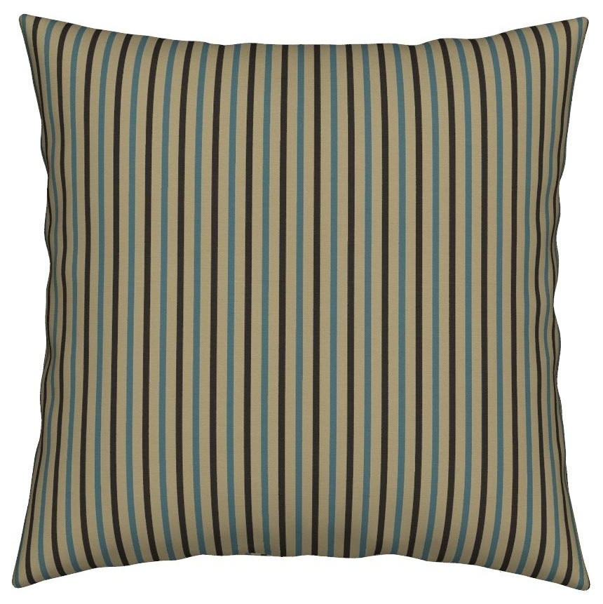Brown Blue Stripes Beige Dots Abstract Throw Pillow Velvet