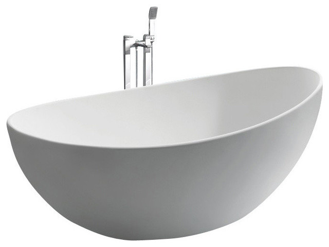 Adm Oval Freestanding Bathtub White 70 9 Contemporary Adm Oval Freestanding Bathtub Glossy White 63