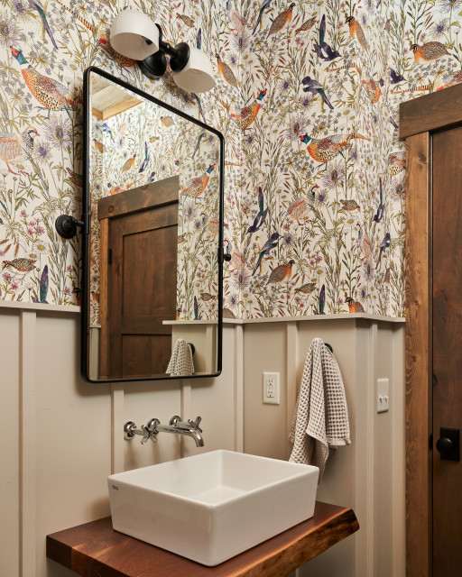 Clamshell Lake Cabin rustic-powder-room
