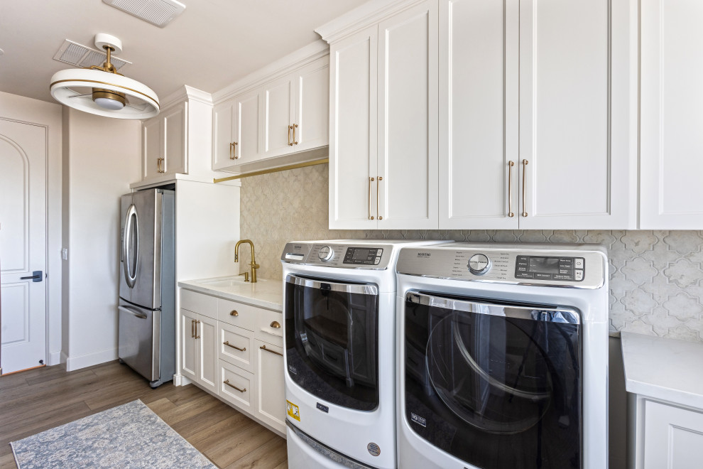 Utility Room Cabinetry and Counter | Tuscan Farmhouse