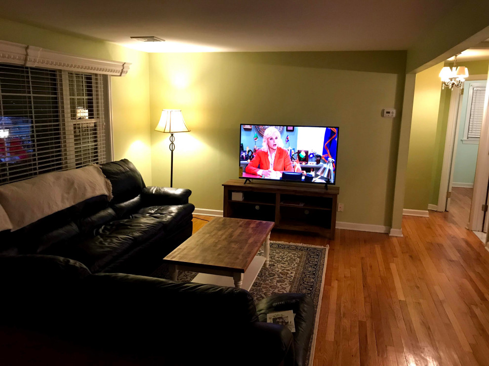 Living room decor next to TV