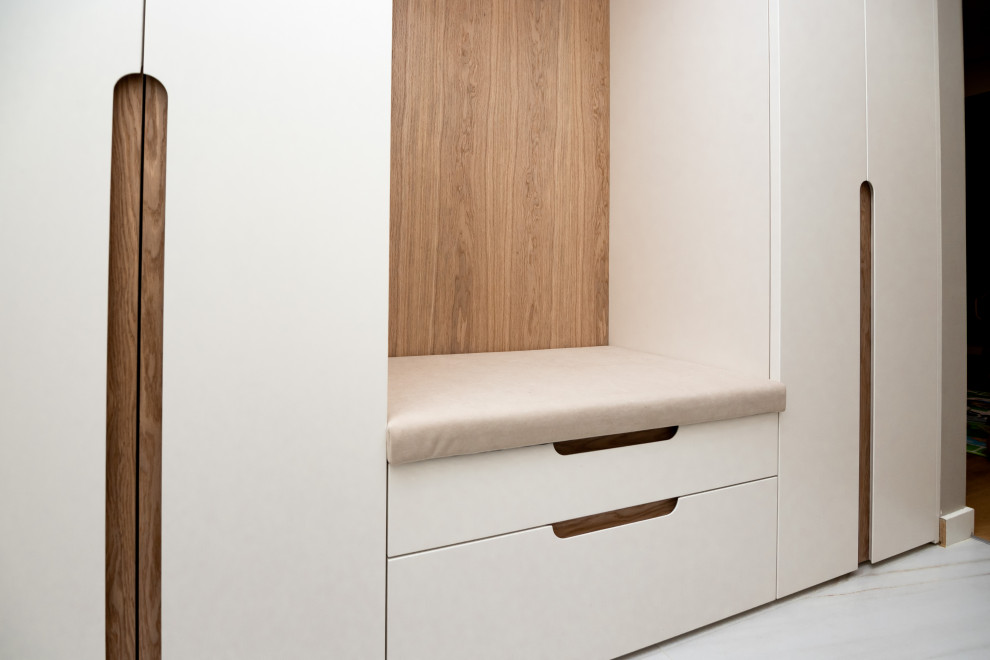 Гардероб и шкаф в прихожую в минималистичном стиле