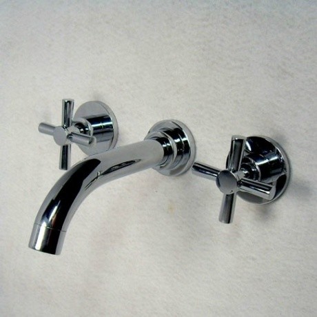 JollyHome Double Handle Wall Mounted Bathroom Faucet