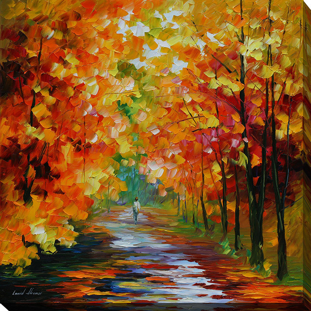 Leonid Afremov "Gold Expanse" Giclee Stretched Canvas Wall Art 2