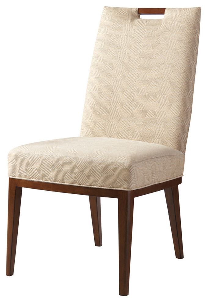 Tommy Bahama Home Island Fusion Coles Bay Side Chairs, Cresting Waves, Set of 2 Transitional