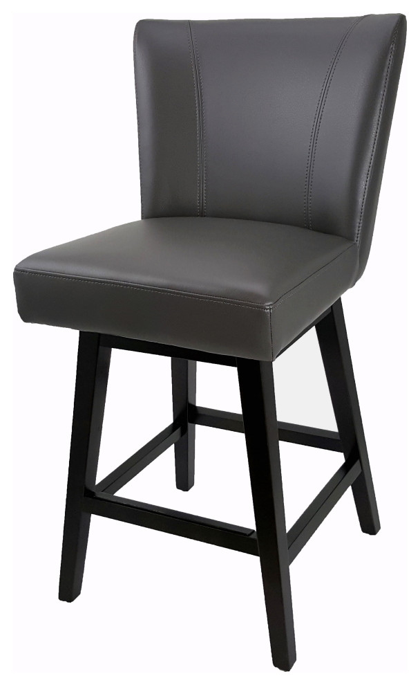 Swivel Leather Counter Stool - Transitional - Bar Stools ...