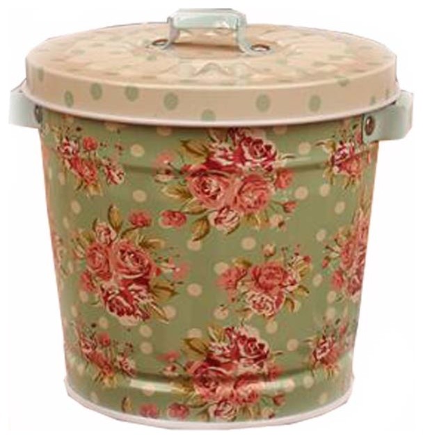 Western Style Small Trash Can Desktop Rubbish Storage Container With Cover